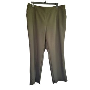 Avenue Olive Green Straight Leg Pants